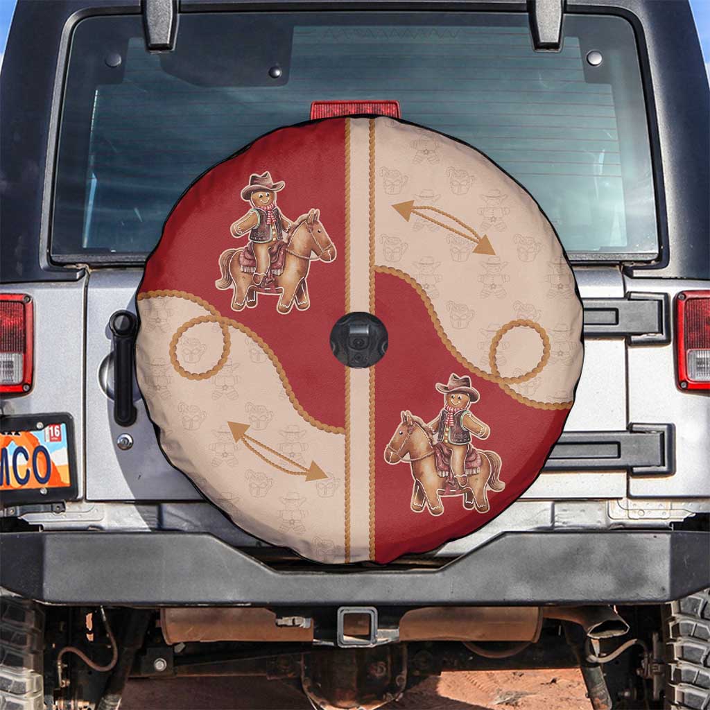 Western Yoke Spare Tire Cover Gingerbread Howdy Christmas - Wonder Print Shop