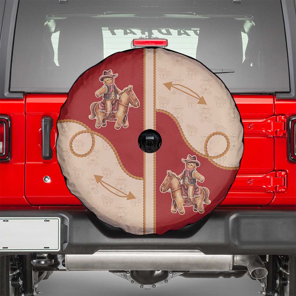 Western Yoke Spare Tire Cover Gingerbread Howdy Christmas - Wonder Print Shop