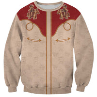 Western Yoke Sweatshirt Gingerbread Howdy Christmas - Wonder Print Shop