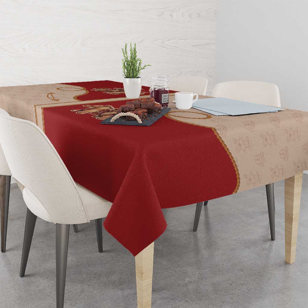 Western Yoke Tablecloth Gingerbread Howdy Christmas - Wonder Print Shop