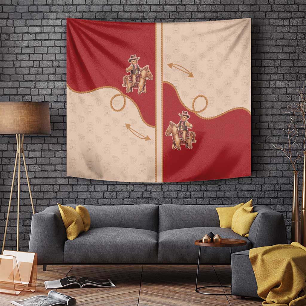 Western Yoke Tapestry Gingerbread Howdy Christmas - Wonder Print Shop