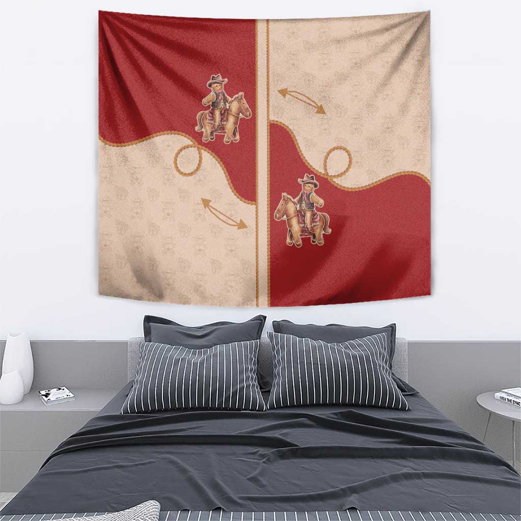 Western Yoke Tapestry Gingerbread Howdy Christmas - Wonder Print Shop