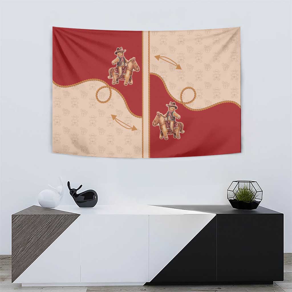 Western Yoke Tapestry Gingerbread Howdy Christmas - Wonder Print Shop