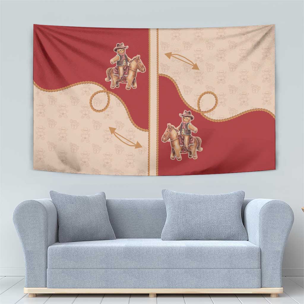 Western Yoke Tapestry Gingerbread Howdy Christmas - Wonder Print Shop