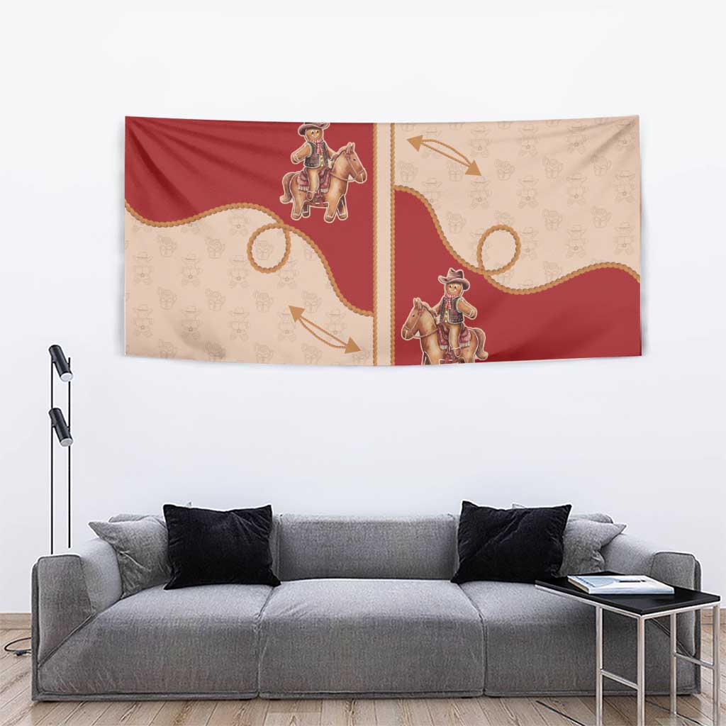 Western Yoke Tapestry Gingerbread Howdy Christmas - Wonder Print Shop