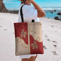 Western Yoke Tote Bag Gingerbread Howdy Christmas - Wonder Print Shop