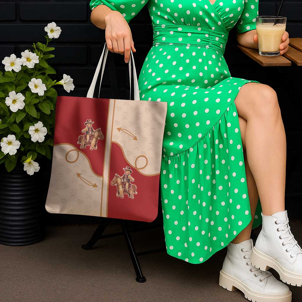 Western Yoke Tote Bag Gingerbread Howdy Christmas - Wonder Print Shop