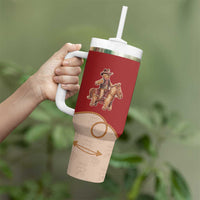 Western Yoke Tumbler With Handle Gingerbread Howdy Christmas - Wonder Print Shop