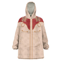 Western Yoke Wearable Blanket Hoodie Gingerbread Howdy Christmas - Wonder Print Shop