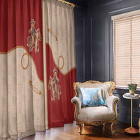 Western Yoke Window Curtain Gingerbread Howdy Christmas - Wonder Print Shop