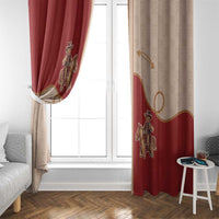 Western Yoke Window Curtain Gingerbread Howdy Christmas - Wonder Print Shop