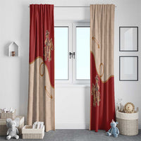 Western Yoke Window Curtain Gingerbread Howdy Christmas - Wonder Print Shop