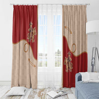 Western Yoke Window Curtain Gingerbread Howdy Christmas - Wonder Print Shop