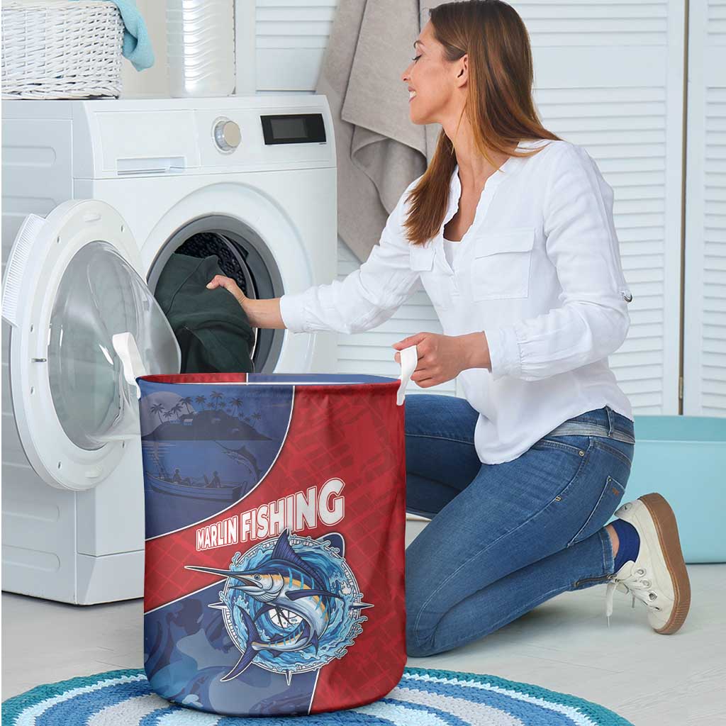 Dominican Republic Fishing Laundry Basket Caribbean Master Baiter - Wonder Print Shop