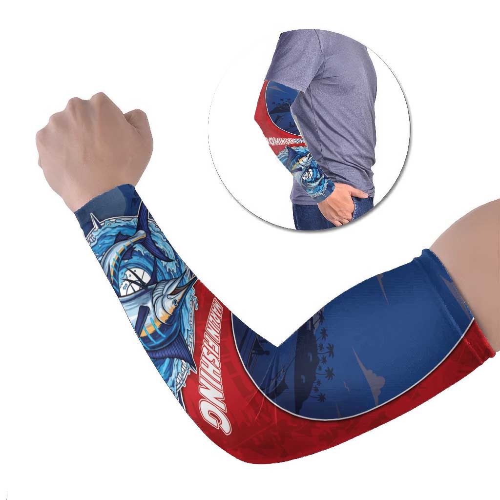 Dominican Republic Fishing Arm Sleeves Caribbean Master Baiter - Wonder Print Shop