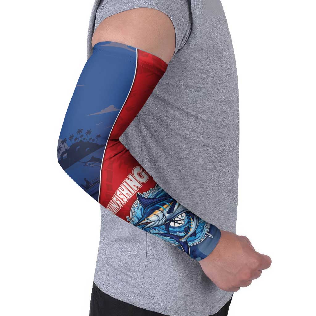 Dominican Republic Fishing Arm Sleeves Caribbean Master Baiter - Wonder Print Shop