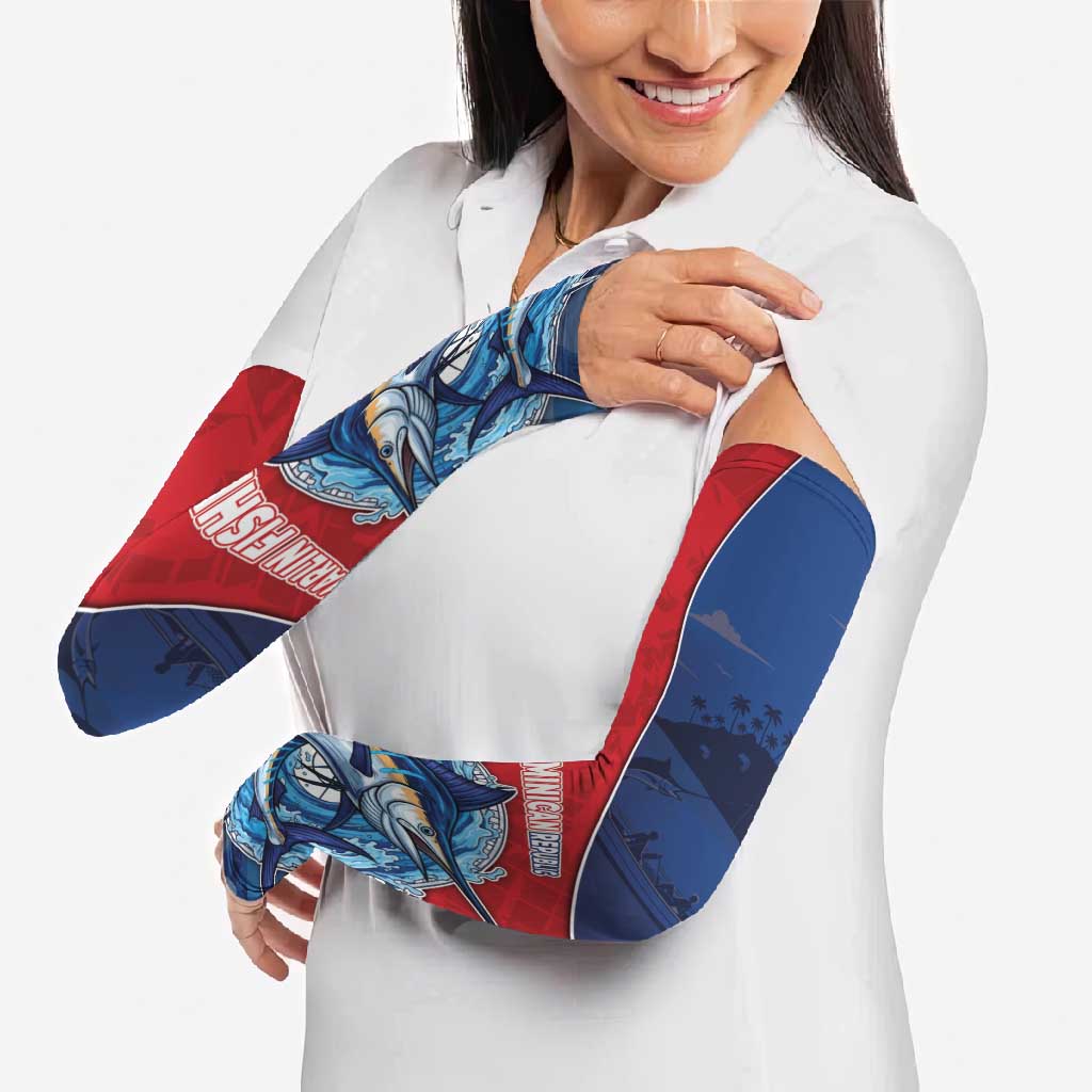 Dominican Republic Fishing Arm Sleeves Caribbean Master Baiter - Wonder Print Shop