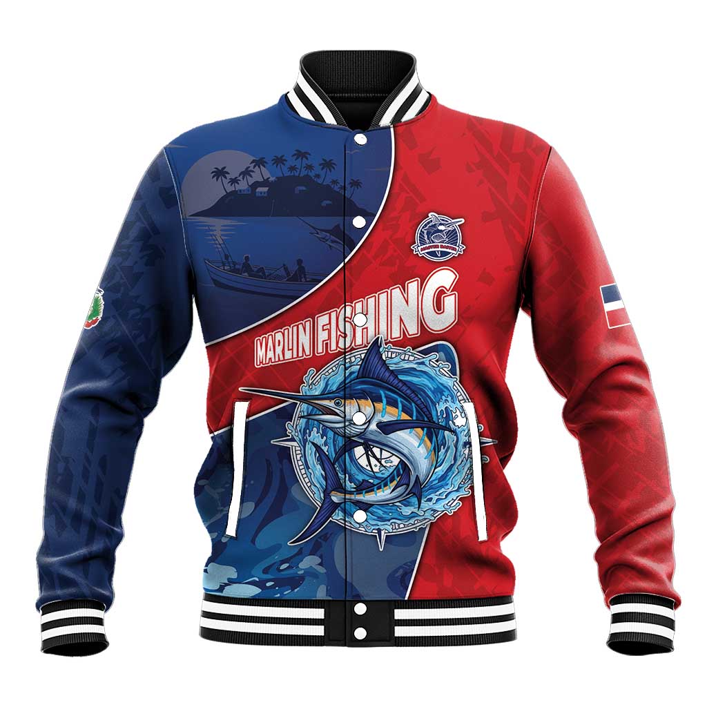 Dominican Republic Fishing Baseball Jacket Caribbean Master Baiter - Wonder Print Shop