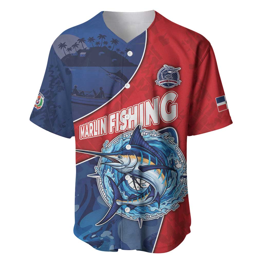 Dominican Republic Fishing Baseball Jersey Caribbean Master Baiter - Wonder Print Shop