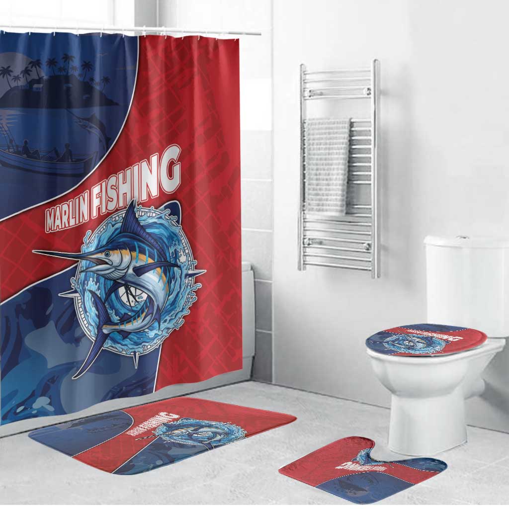 Dominican Republic Fishing Bathroom Set Caribbean Master Baiter - Wonder Print Shop
