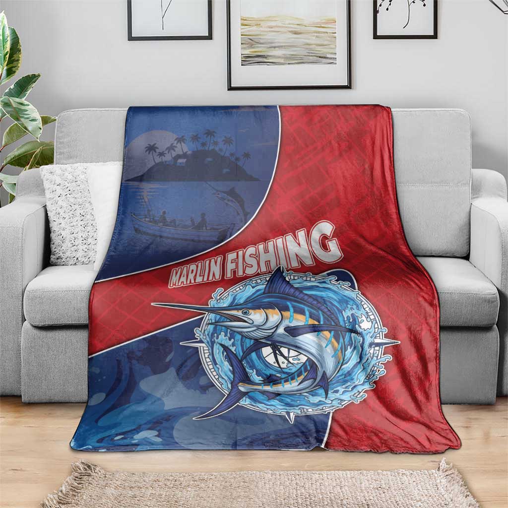 Dominican Republic Fishing Blanket Caribbean Master Baiter - Wonder Print Shop