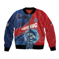 Dominican Republic Fishing Bomber Jacket Caribbean Master Baiter - Wonder Print Shop