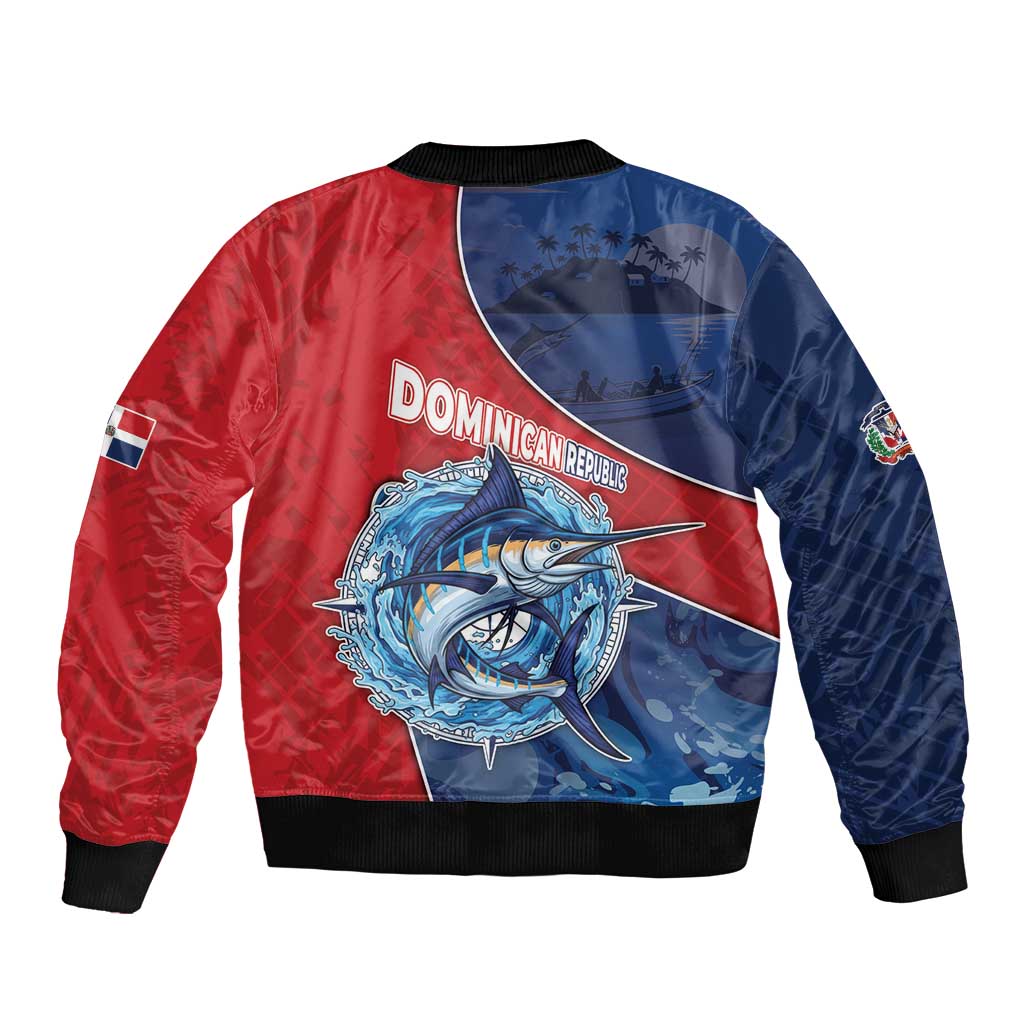 Dominican Republic Fishing Bomber Jacket Caribbean Master Baiter - Wonder Print Shop