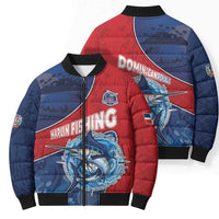 Dominican Republic Fishing Bomber Puffer Jacket Caribbean Master Baiter - Wonder Print Shop