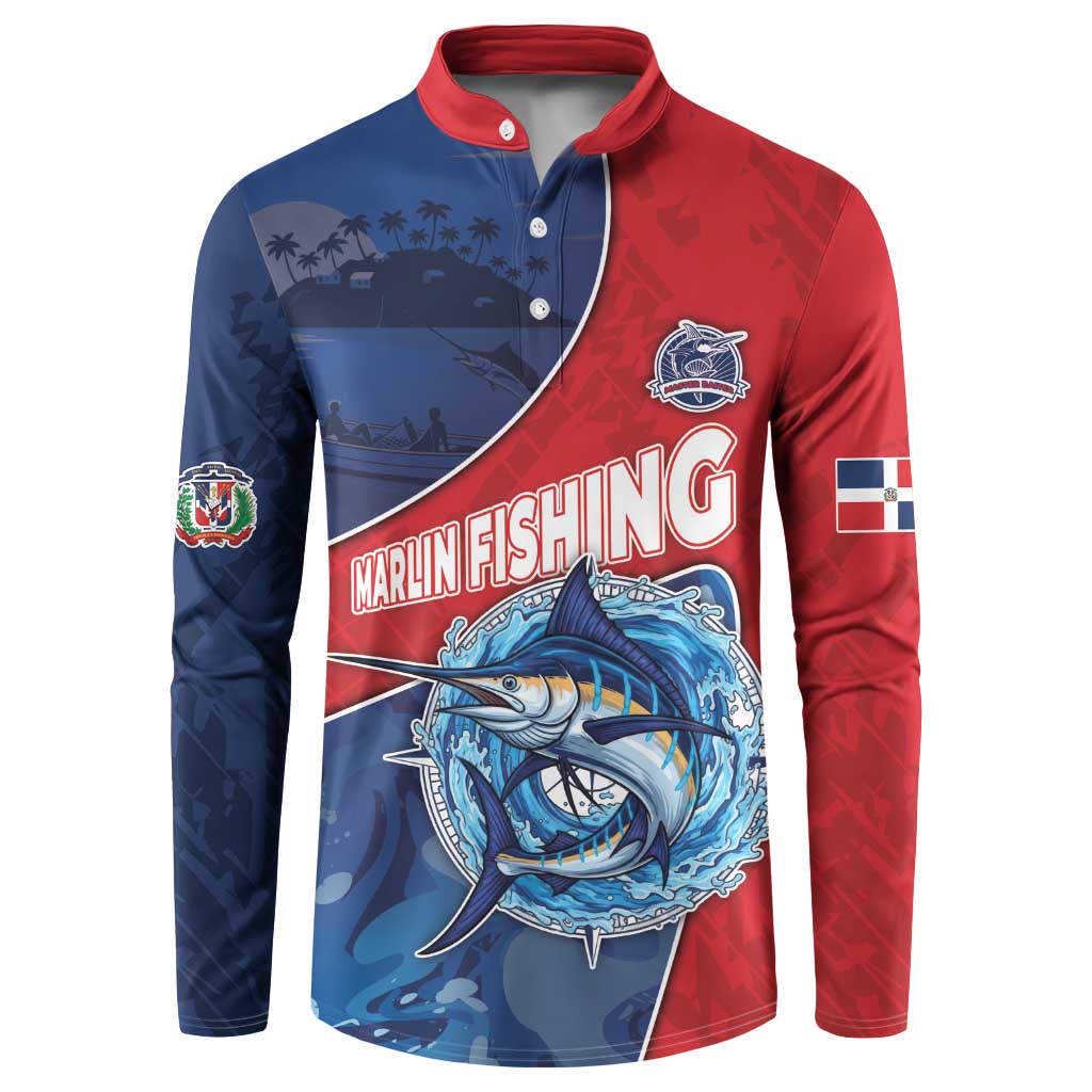 Dominican Republic Fishing Button Sweatshirt Caribbean Master Baiter - Wonder Print Shop