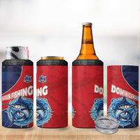 Dominican Republic Fishing 4 in 1 Can Cooler Tumbler Caribbean Master Baiter - Wonder Print Shop