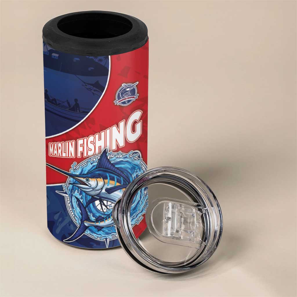 Dominican Republic Fishing 4 in 1 Can Cooler Tumbler Caribbean Master Baiter - Wonder Print Shop