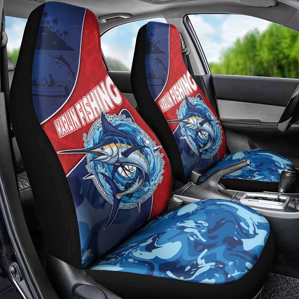 Dominican Republic Fishing Car Seat Cover Caribbean Master Baiter - Wonder Print Shop