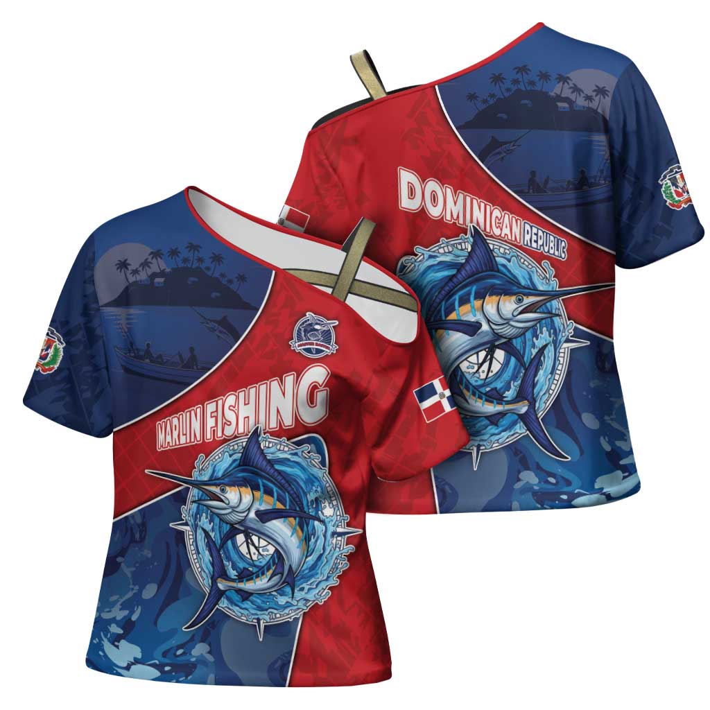 Dominican Republic Fishing Cross Shoulder Shirt Caribbean Master Baiter - Wonder Print Shop