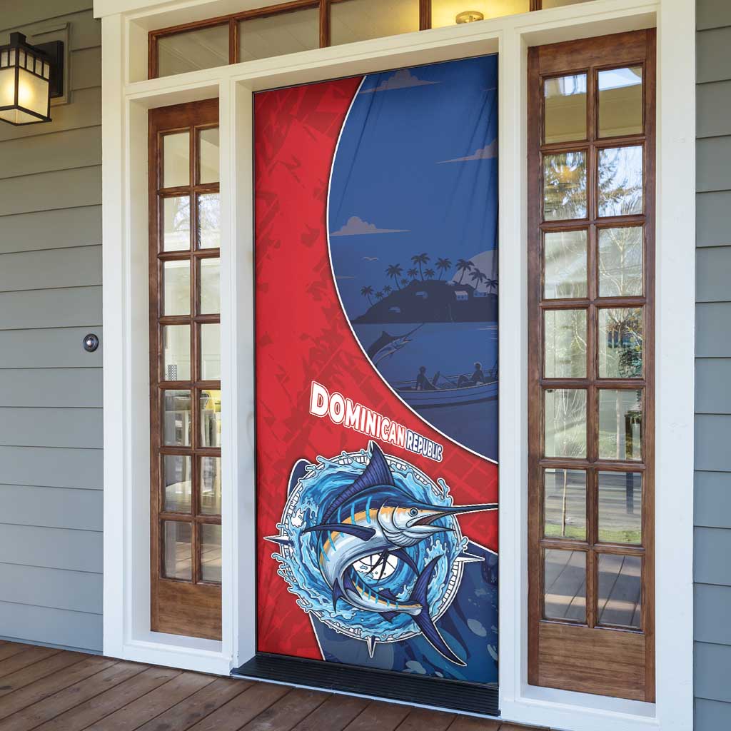 Dominican Republic Fishing Door Cover Caribbean Master Baiter - Wonder Print Shop