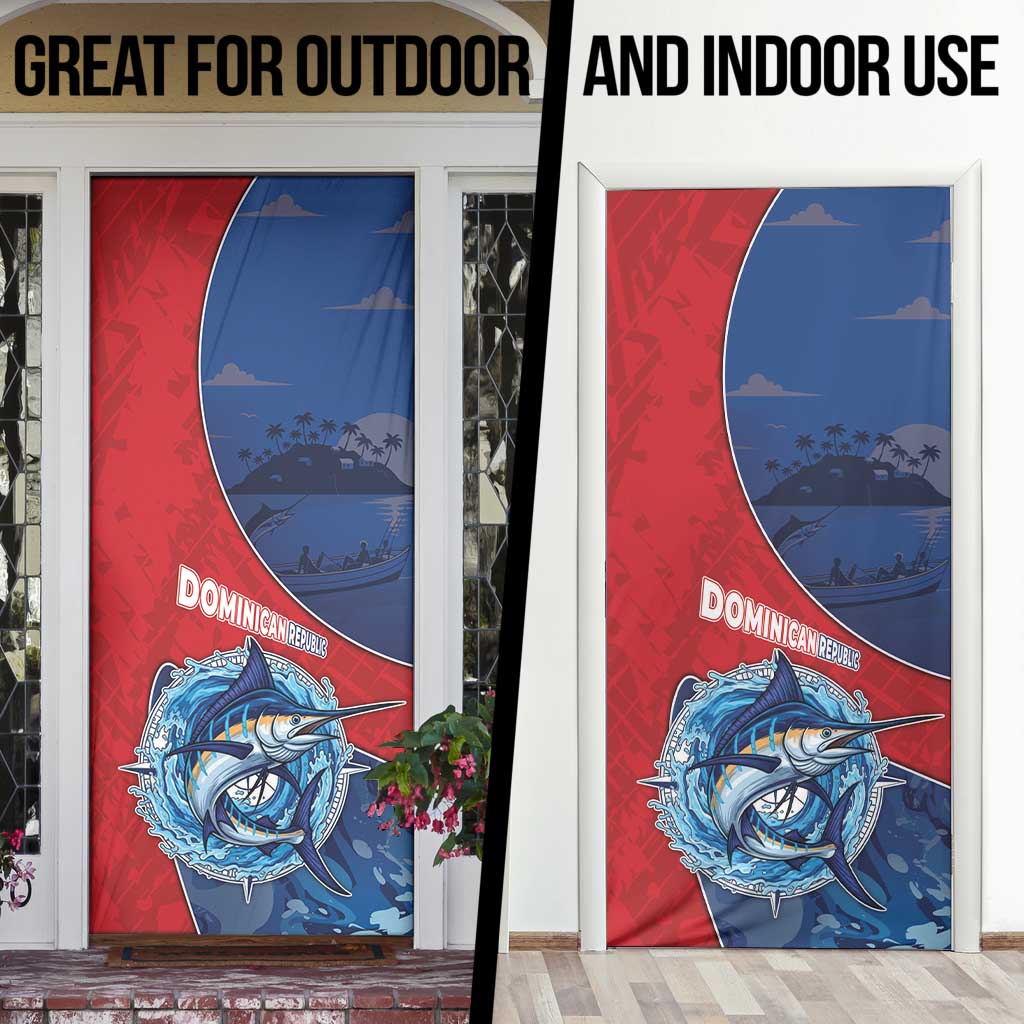 Dominican Republic Fishing Door Cover Caribbean Master Baiter - Wonder Print Shop