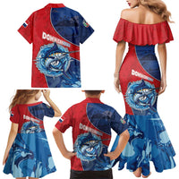 Dominican Republic Fishing Family Matching Mermaid Dress and Hawaiian Shirt Caribbean Master Baiter - Wonder Print Shop