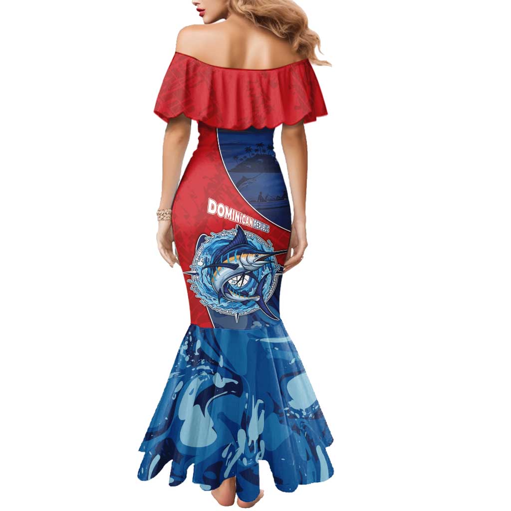 Dominican Republic Fishing Family Matching Mermaid Dress and Hawaiian Shirt Caribbean Master Baiter - Wonder Print Shop
