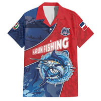 Dominican Republic Fishing Family Matching Off The Shoulder Long Sleeve Dress and Hawaiian Shirt Caribbean Master Baiter - Wonder Print Shop