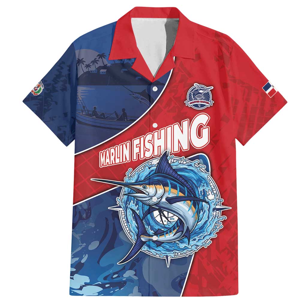 Dominican Republic Fishing Family Matching Off Shoulder Maxi Dress and Hawaiian Shirt Caribbean Master Baiter - Wonder Print Shop