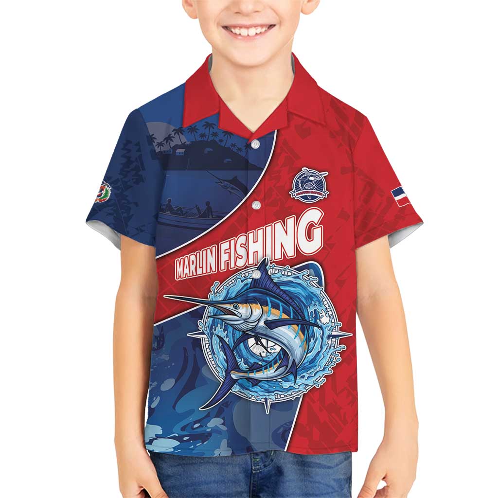 Dominican Republic Fishing Family Matching Off Shoulder Maxi Dress and Hawaiian Shirt Caribbean Master Baiter - Wonder Print Shop