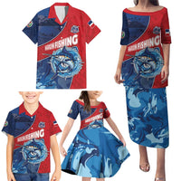 Dominican Republic Fishing Family Matching Puletasi and Hawaiian Shirt Caribbean Master Baiter - Wonder Print Shop