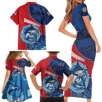 Dominican Republic Fishing Family Matching Short Sleeve Bodycon Dress and Hawaiian Shirt Caribbean Master Baiter - Wonder Print Shop
