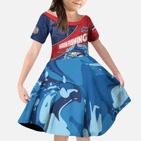 Dominican Republic Fishing Family Matching Tank Maxi Dress and Hawaiian Shirt Caribbean Master Baiter - Wonder Print Shop