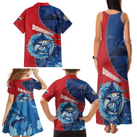 Dominican Republic Fishing Family Matching Tank Maxi Dress and Hawaiian Shirt Caribbean Master Baiter - Wonder Print Shop