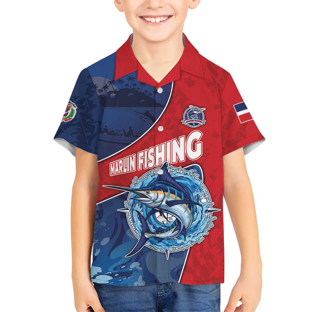 Dominican Republic Fishing Family Matching Tank Maxi Dress and Hawaiian Shirt Caribbean Master Baiter - Wonder Print Shop