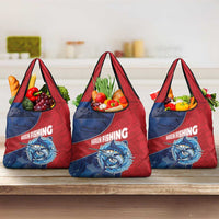 Dominican Republic Fishing Grocery Bag Caribbean Master Baiter - Wonder Print Shop