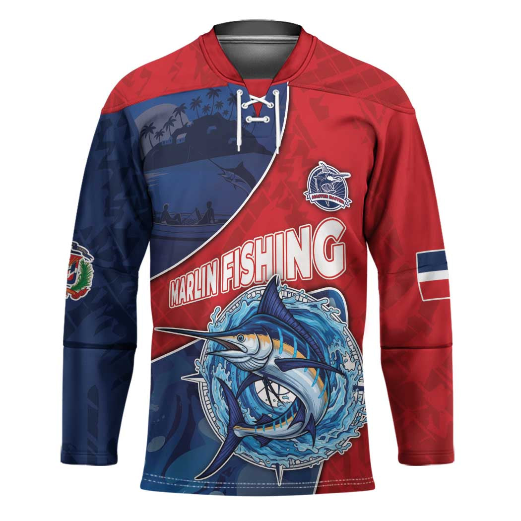 Dominican Republic Fishing Hockey Jersey Caribbean Master Baiter - Wonder Print Shop