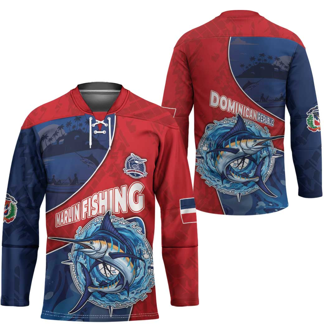 Dominican Republic Fishing Hockey Jersey Caribbean Master Baiter - Wonder Print Shop