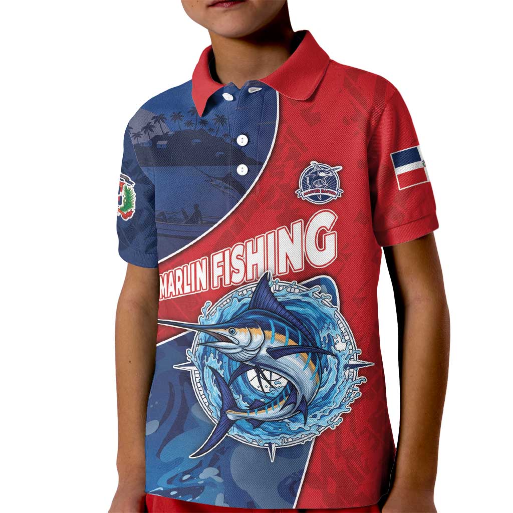 Dominican Republic Fishing Kid Polo Shirt Caribbean Master Baiter - Wonder Print Shop