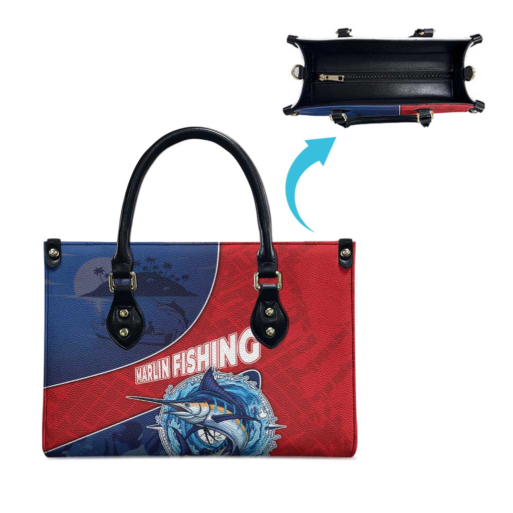 Dominican Republic Fishing Leather Bag Caribbean Master Baiter - Wonder Print Shop
